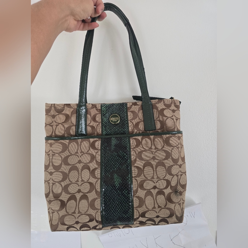 Coach Signature Python Stripe Tote 2013 - Picture 10 of 12